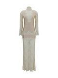 Rabanne Lace and Jersey Dress — Ivory