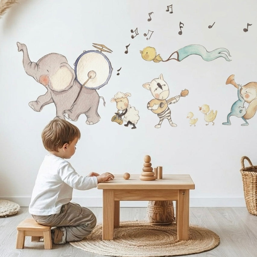 Vinilo Decorativo Infantil Banda Musical SUEÑOS DE CIGUEÑA