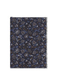Kiton Paisley Patterned Silk Scarf — Navy