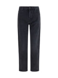 Balmain Straight-Leg Denim Jeans — Black