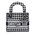 Mini Embroidered Canvas Houndstooth Lady D Lite