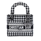 Mini Embroidered Canvas Houndstooth Lady D Lite