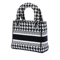 Mini Embroidered Canvas Houndstooth Lady D Lite
