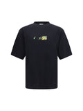 Off-White Spray-Effect Logo Graphic T-Shirt — Black
