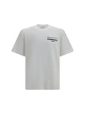 Camiseta de Algodón Ferragamo con Logotipo Bordado — Blanca