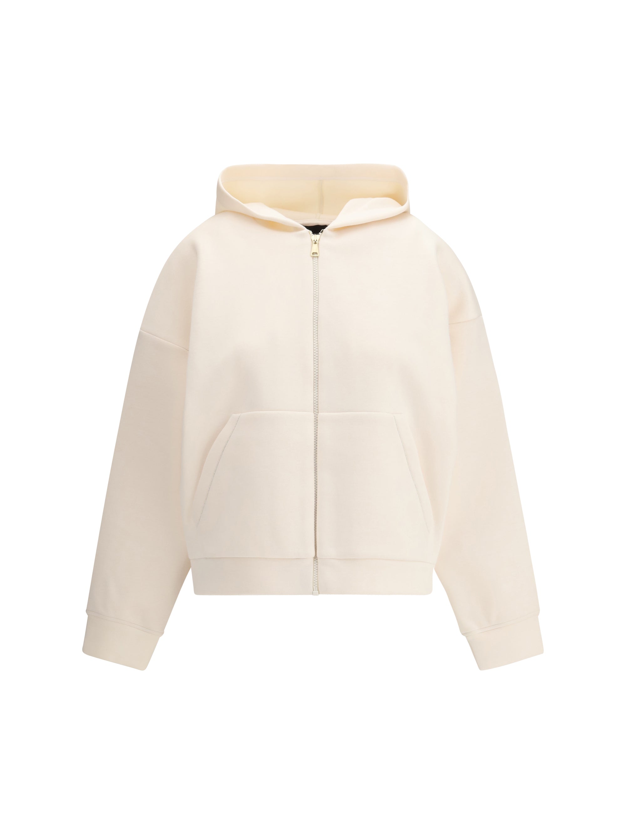 Fabiana Filippi Zip-Front Hoodie — Beige
