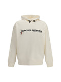Moncler Grenoble Logo-Embroidered Cotton Hoodie — Cream