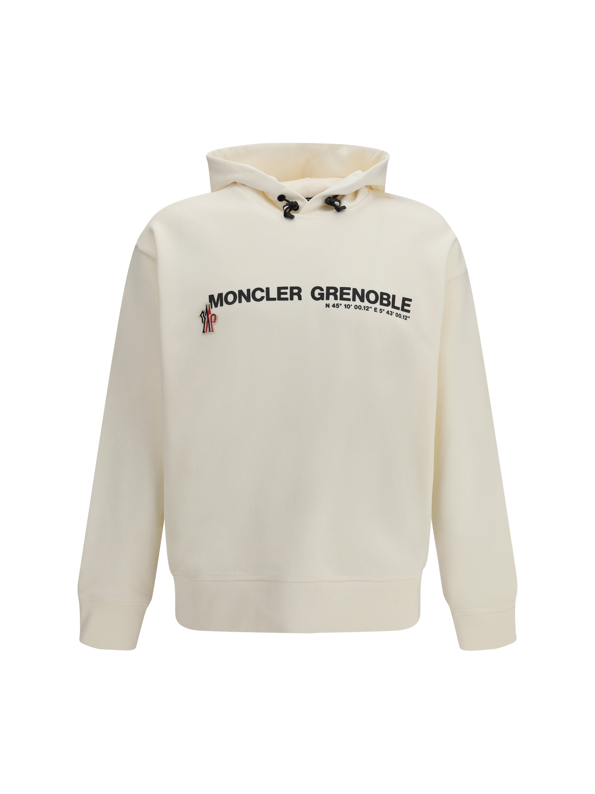 Moncler Grenoble Logo-Embroidered Cotton Hoodie — Cream
