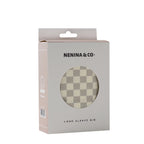 Babero con manga impermeable Vichy Beige Nenina & Co