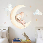 Vinilo Decorativo Infantil SUEÑOS EN LA LUNA - SUEÑOS DE CIGUEÑA