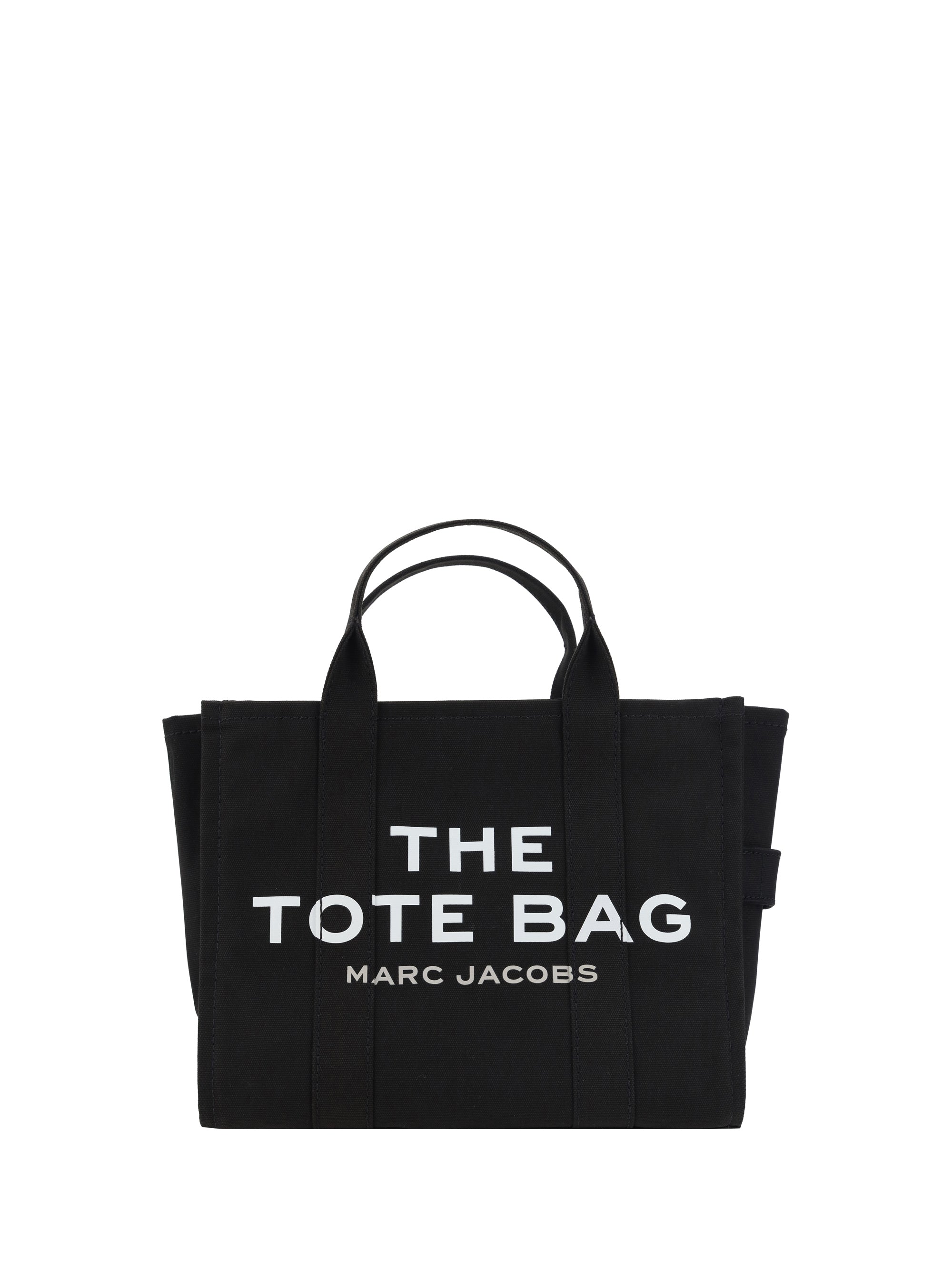 Marc Jacobs Cotton Logo-Print Tote Bag — Black