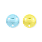 Kit 2 Chupetes Clásicos para Bebé Celeste y Amarillo | Silicona Orgánica Nenina & Co