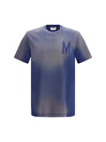 Moschino Logo-Print Gradient Jersey T-Shirt — Blue