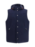 Brunello Cucinelli Wool Down Vest — Navy