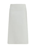 Rier Bonded Cotton Wrap Skirt — White