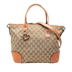 GG Canvas Heart Bit Satchel