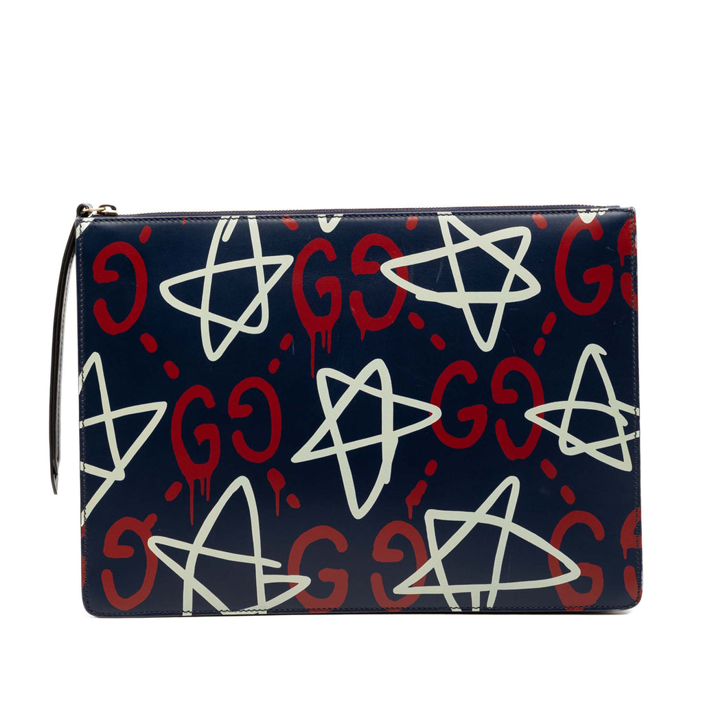 Calfskin Gucci Ghost Clutch