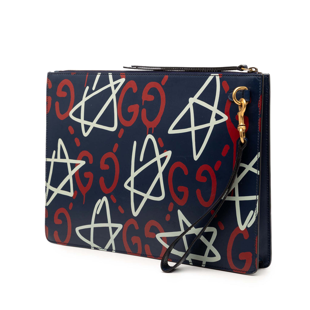 Calfskin Gucci Ghost Clutch