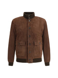 Valstar Suede Leather Jacket — Brown