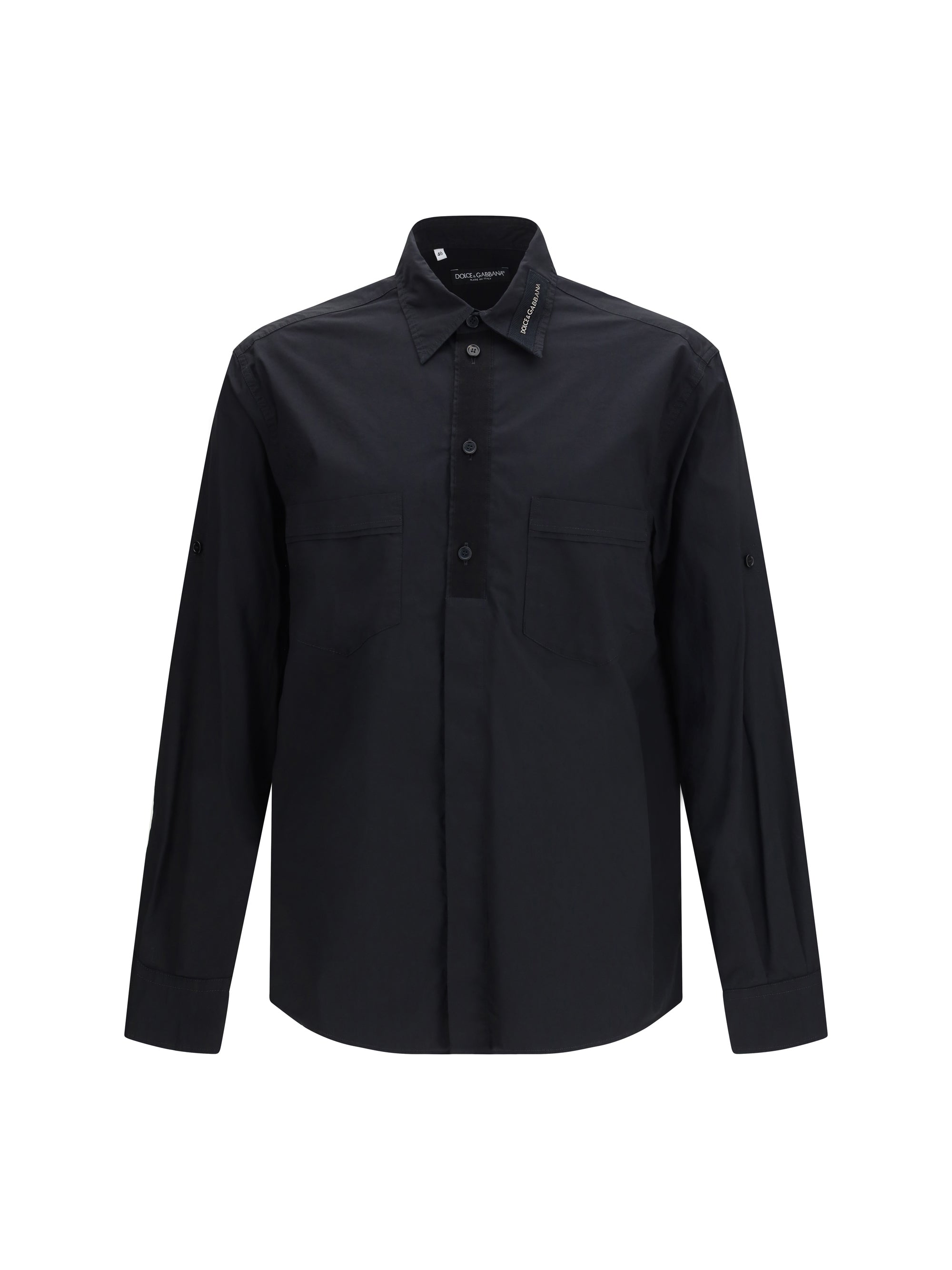 Dolce & Gabbana Cotton Pocket Shirt — Black