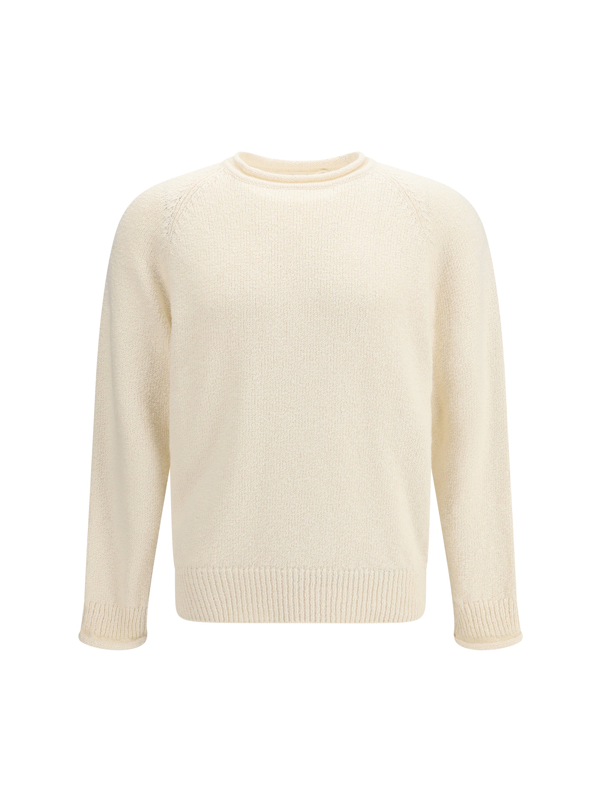 Umit Benan Cotton Crewneck Sweater — Beige