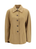 Rohe Sculptural Oversized-Sleeve Jacket — Camel