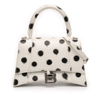 Small Smooth Calfskin Sprayed Polka Dot Hourglass Satchel