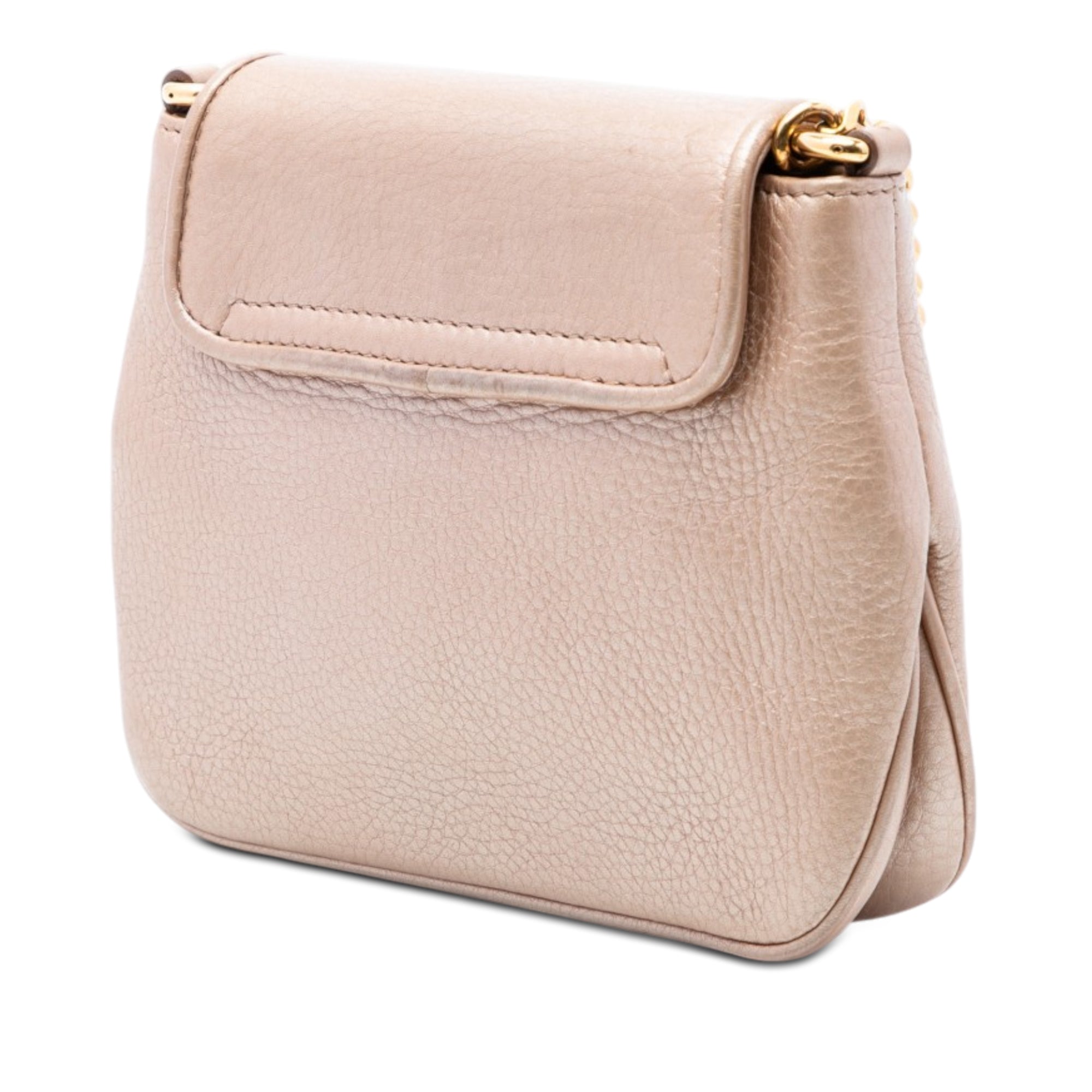 Small Metallic Pebbled Calfskin 1973 Chain Crossbody