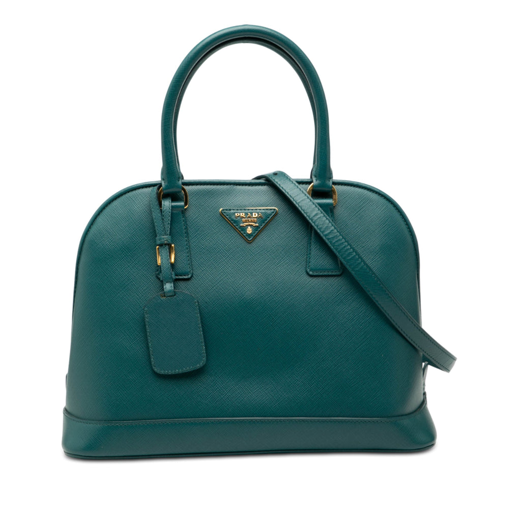 Medium Saffiano Lux Open Promenade Satchel