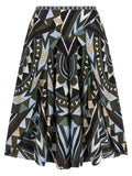 Emilio Pucci Manuba Print Silk Twill Trousers — Olive