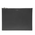 Leather Zip Clutch