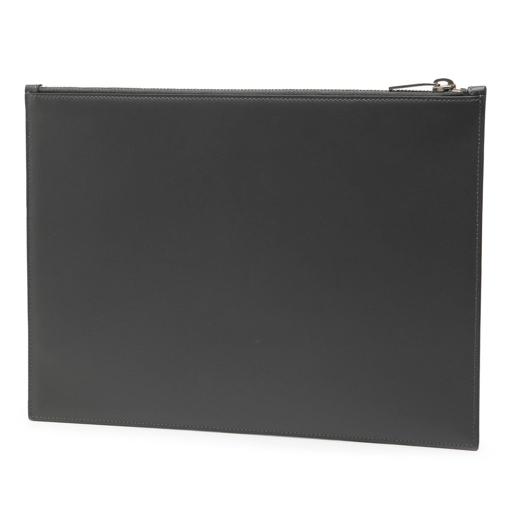Leather Zip Clutch