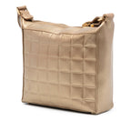CC Chocolate Bar Metallic Lambskin Shoulder Bag