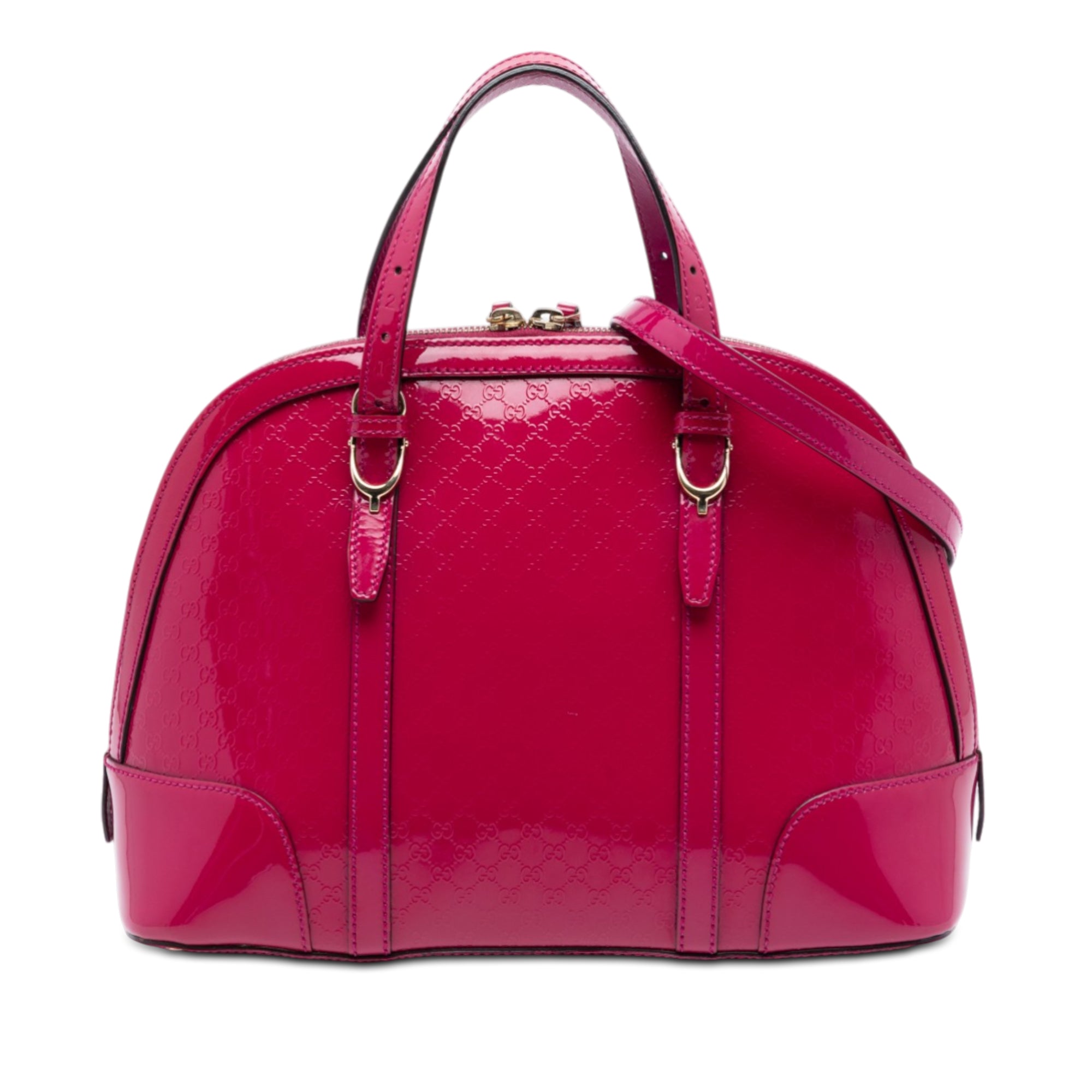 Small Microguccissima Patent Nice Dome Satchel