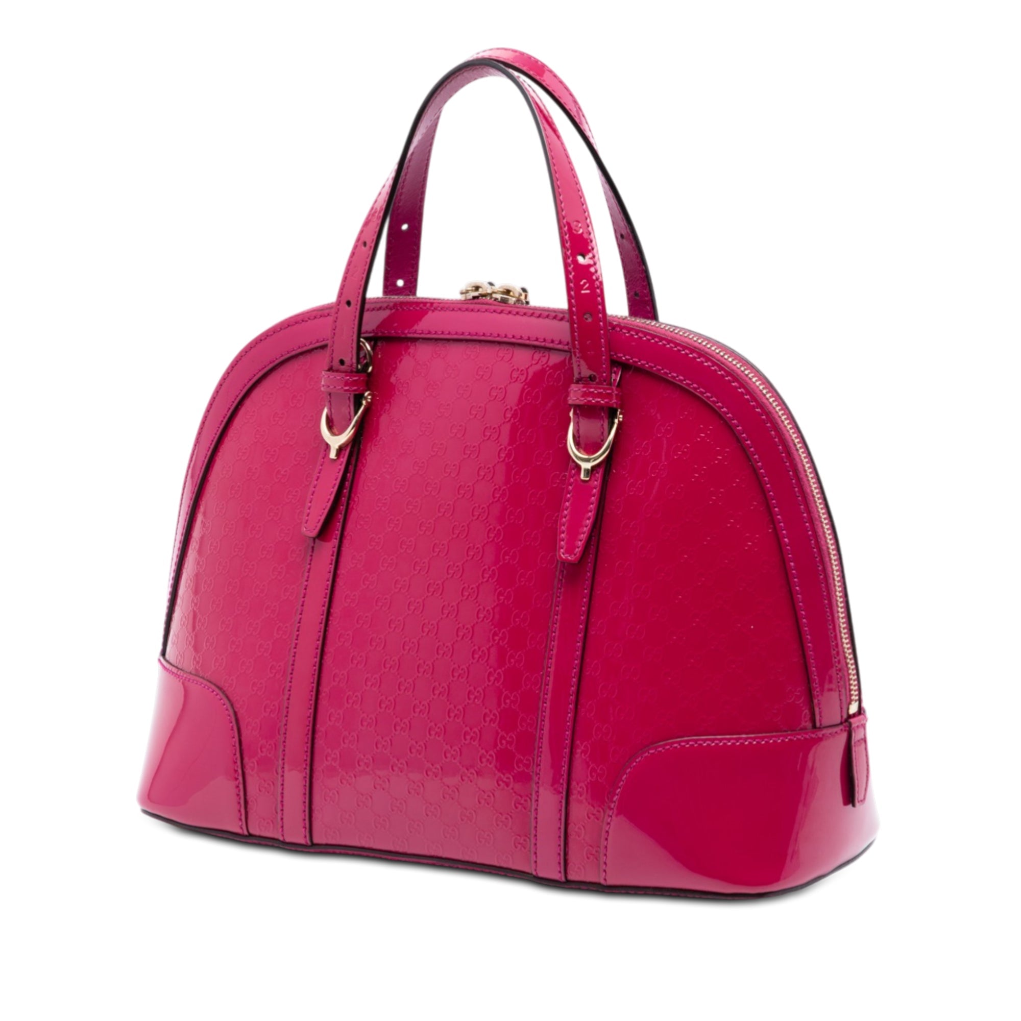 Small Microguccissima Patent Nice Dome Satchel