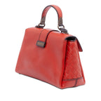 Mini Intrecciato Trimmed Nappa Piazza Top Handle Satchel