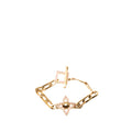 Gold Plated Strass Flower Power Bracelet