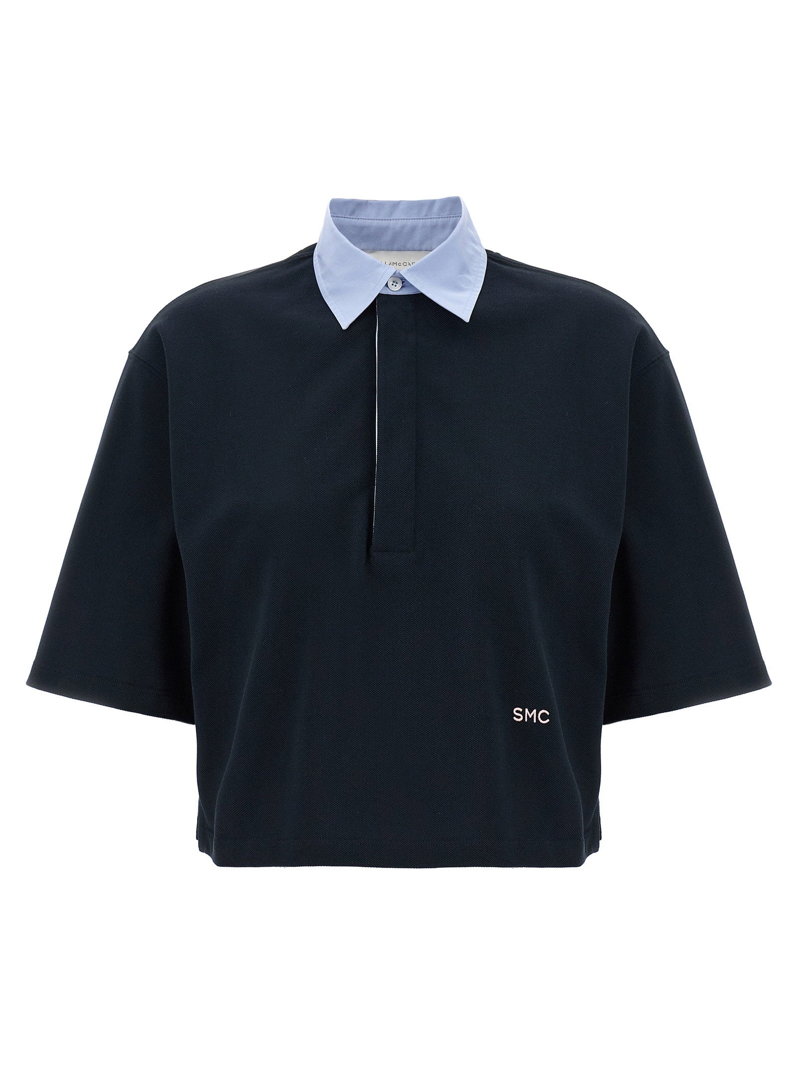 Stella Mccartney Piqué Cotton Polo — Black