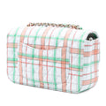 Mini Rectangular Classic Plaid Printed Calfskin Single Flap