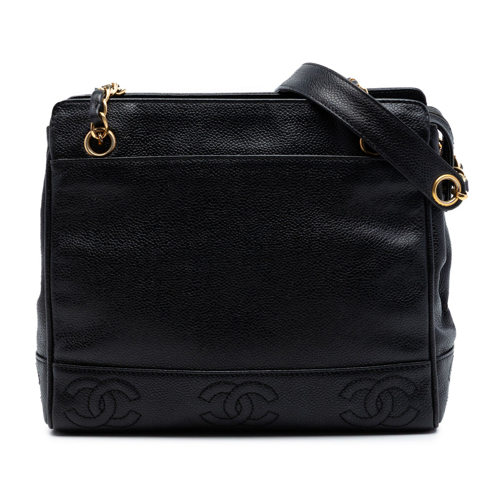 Triple CC Caviar Tote