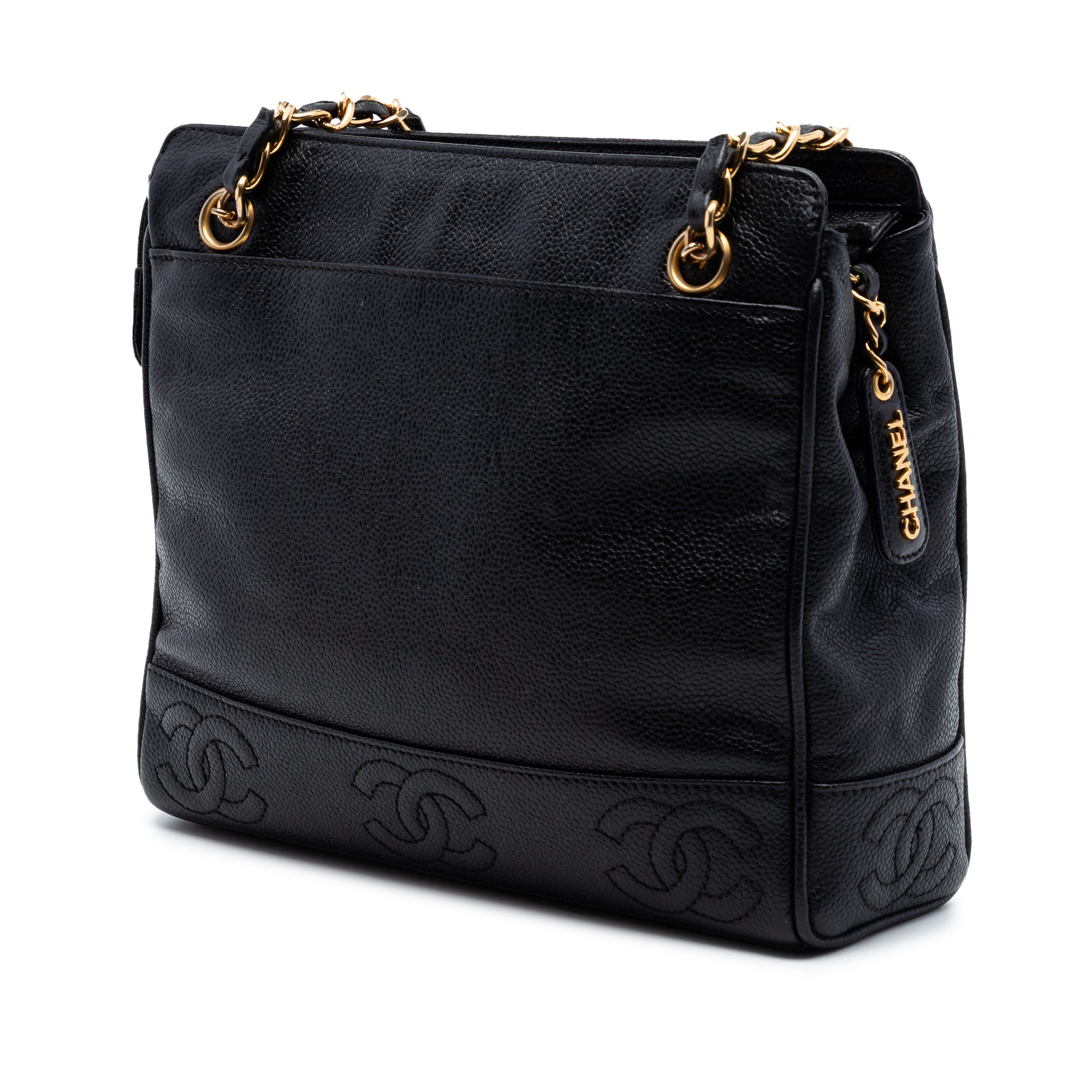 Triple CC Caviar Tote