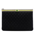 Large Quilted Nylon Fluo Boy O Case Clutch