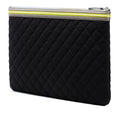 Large Quilted Nylon Fluo Boy O Case Clutch