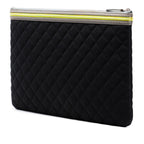 Large Quilted Nylon Fluo Boy O Case Clutch