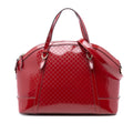 Large Microguccissima Patent Nice Dome Satchel