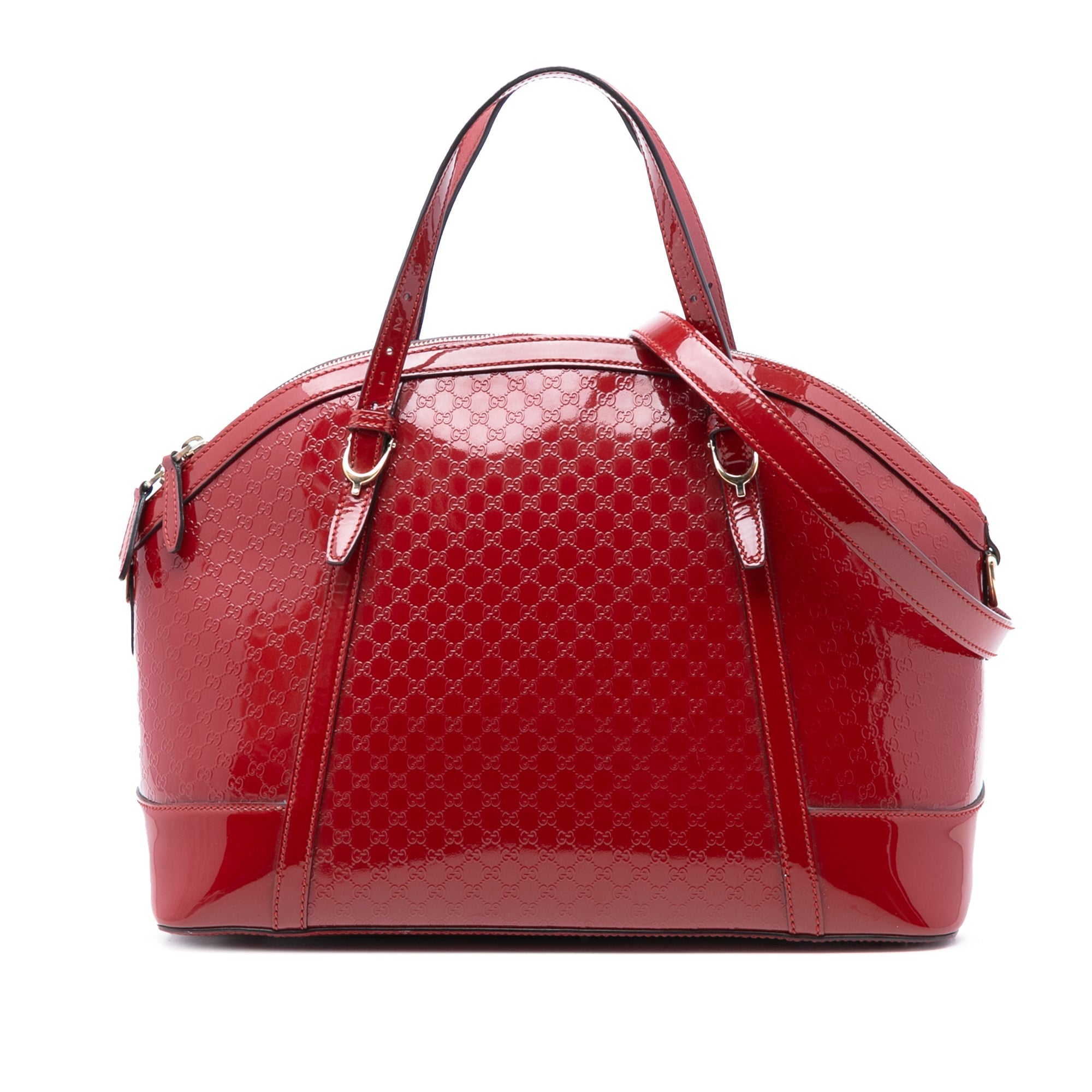 Large Microguccissima Patent Nice Dome Satchel