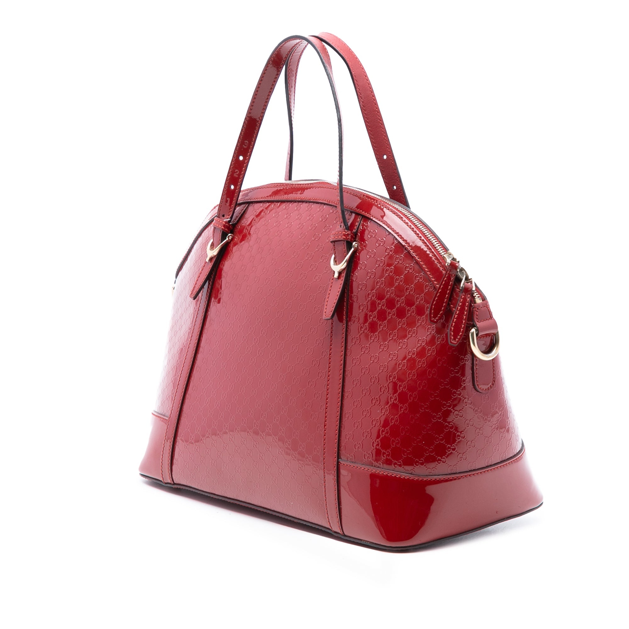 Large Microguccissima Patent Nice Dome Satchel