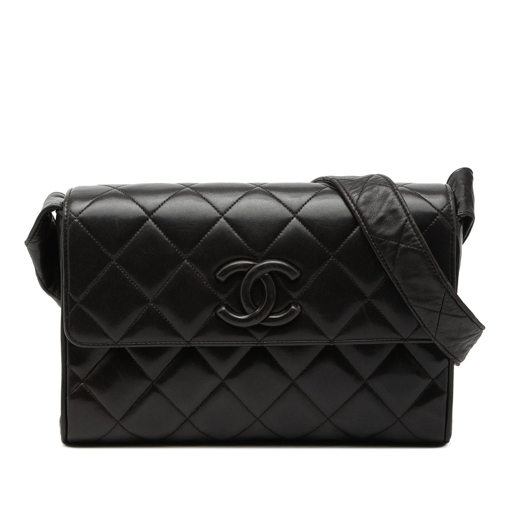 CC Quilted Lambskin Flap Crossbody