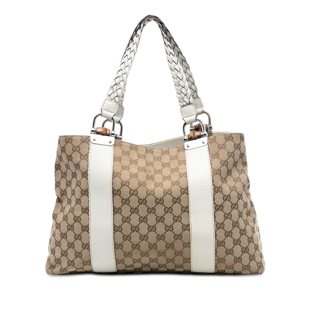 Medium GG Canvas Bamboo Libeccio Tote