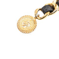 CC Gold Plated Leather Woven Medallion Chain Belt